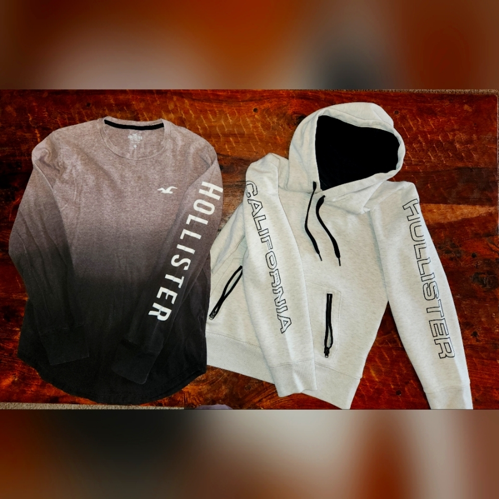 Hollister Hoodie & Long Sleeve Tee